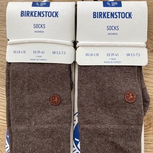 2 pairs Birkenstock Cotton Sole Crew Socks/L8-10